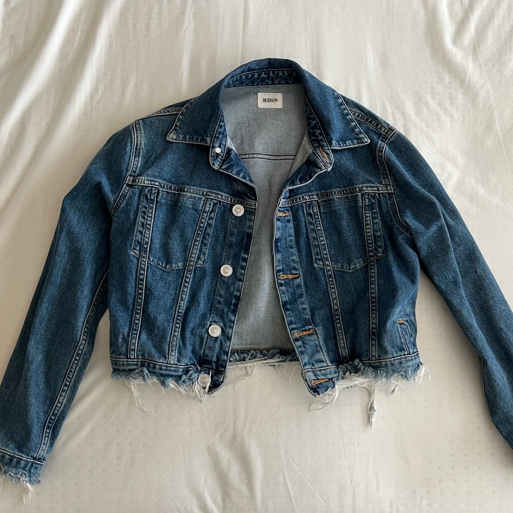 Hudson cropped jean jacket, size small